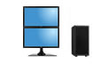 Dual 21 inch Monitor Array & Ultra PC Bundle
