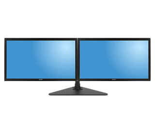 Dual 24-inch horizontal monitor array