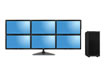 Six 24 inch Monitor Array & Trader Pro PC Bundle